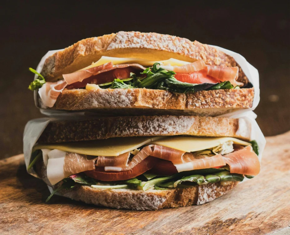 A pair of well crafted sandwiches